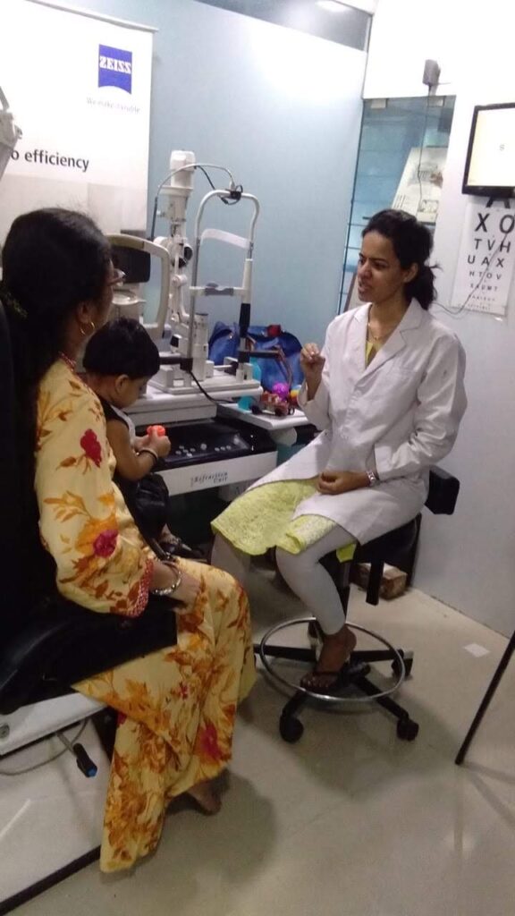 Dr. Ankita Patil giving advice to Children's Mother